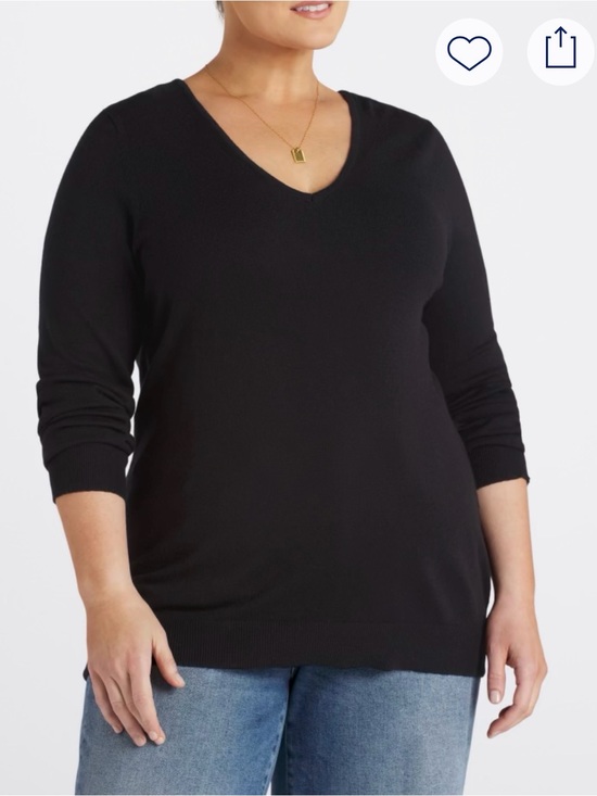 love ellie Sweaters - Everyday V-Neck Black Sweater for Women